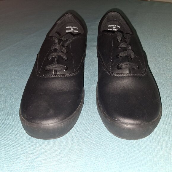 Grasshopper Ortholite Sneaker - Black Leather - Size 9M - Picture 3 of 7